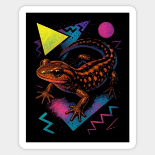 Retro Neon Dusky Salamander Sticker